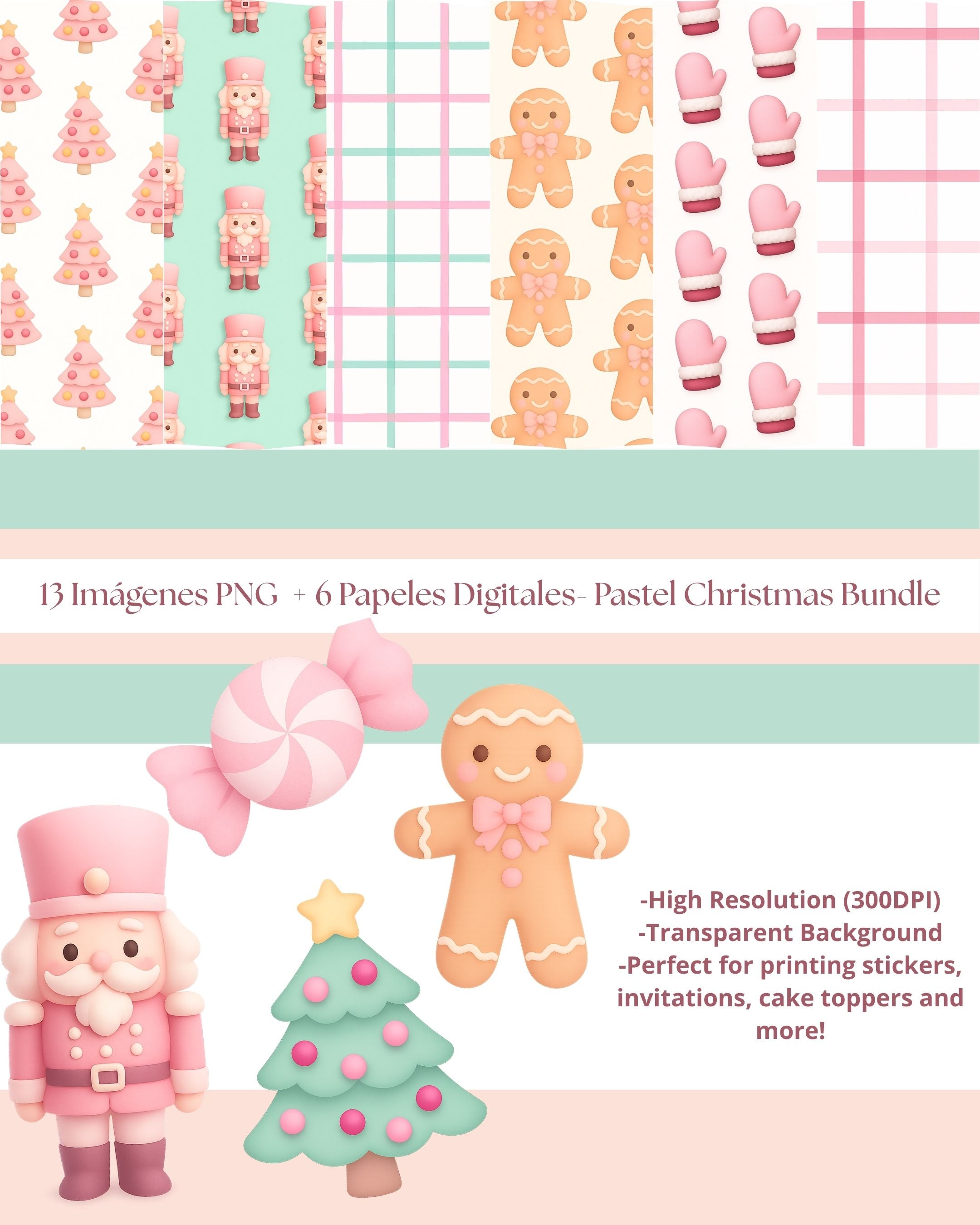 Cliparts Navidad Rosa