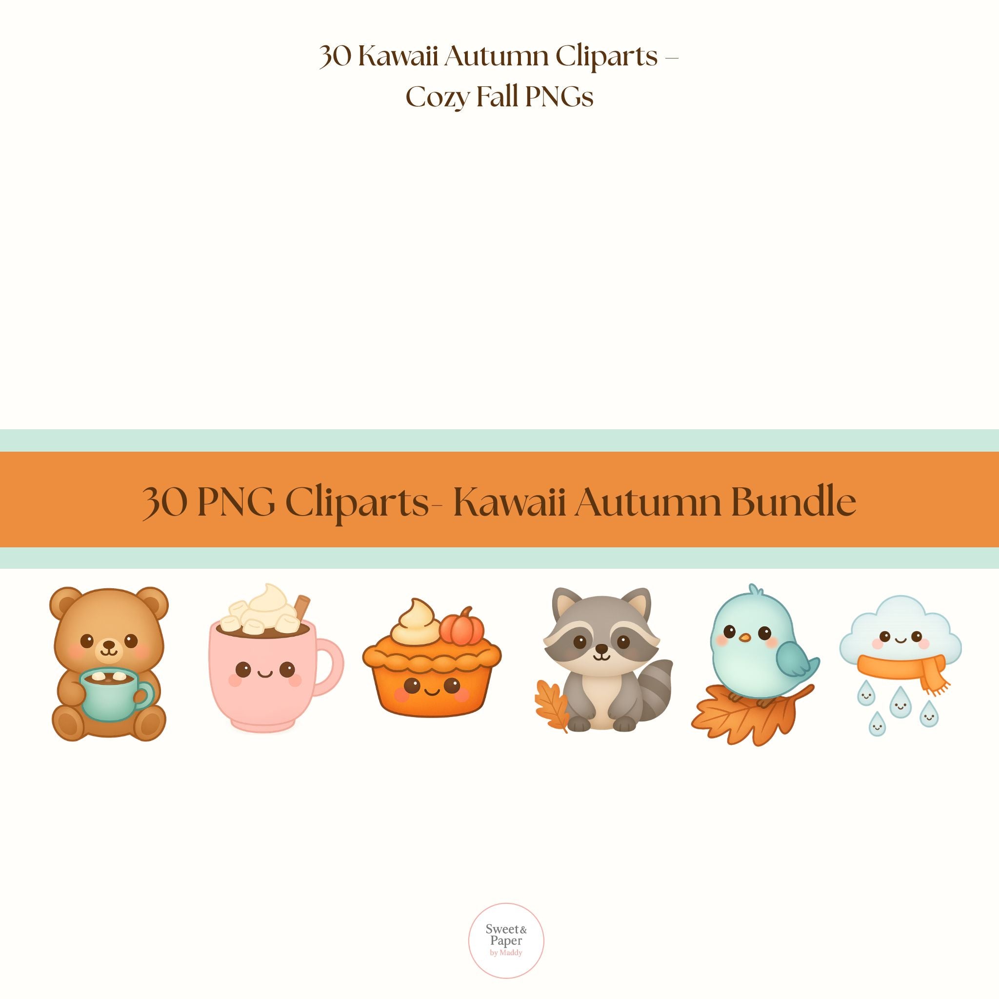 Cliparts Otoño Kawaii