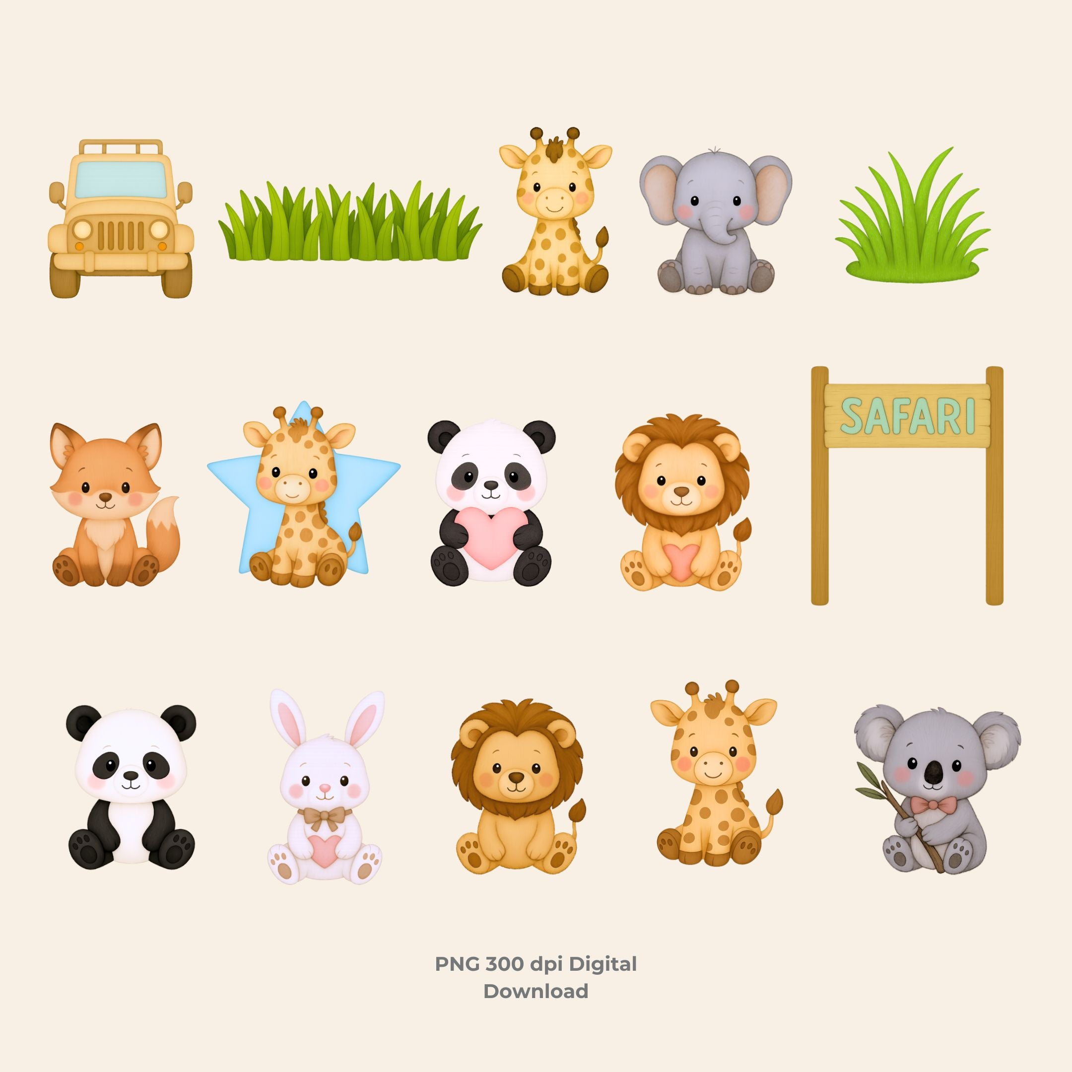 Cliparts Animalitos de la Selva