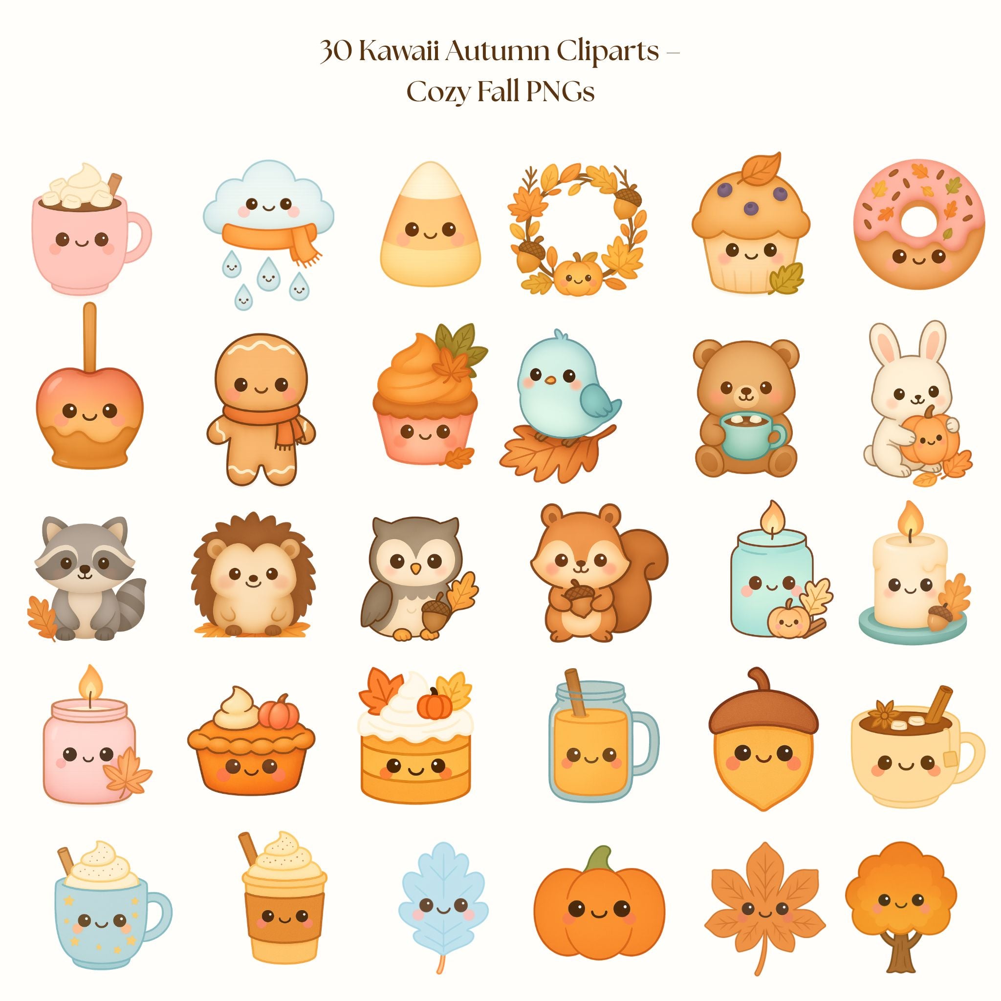 Cliparts Otoño Kawaii