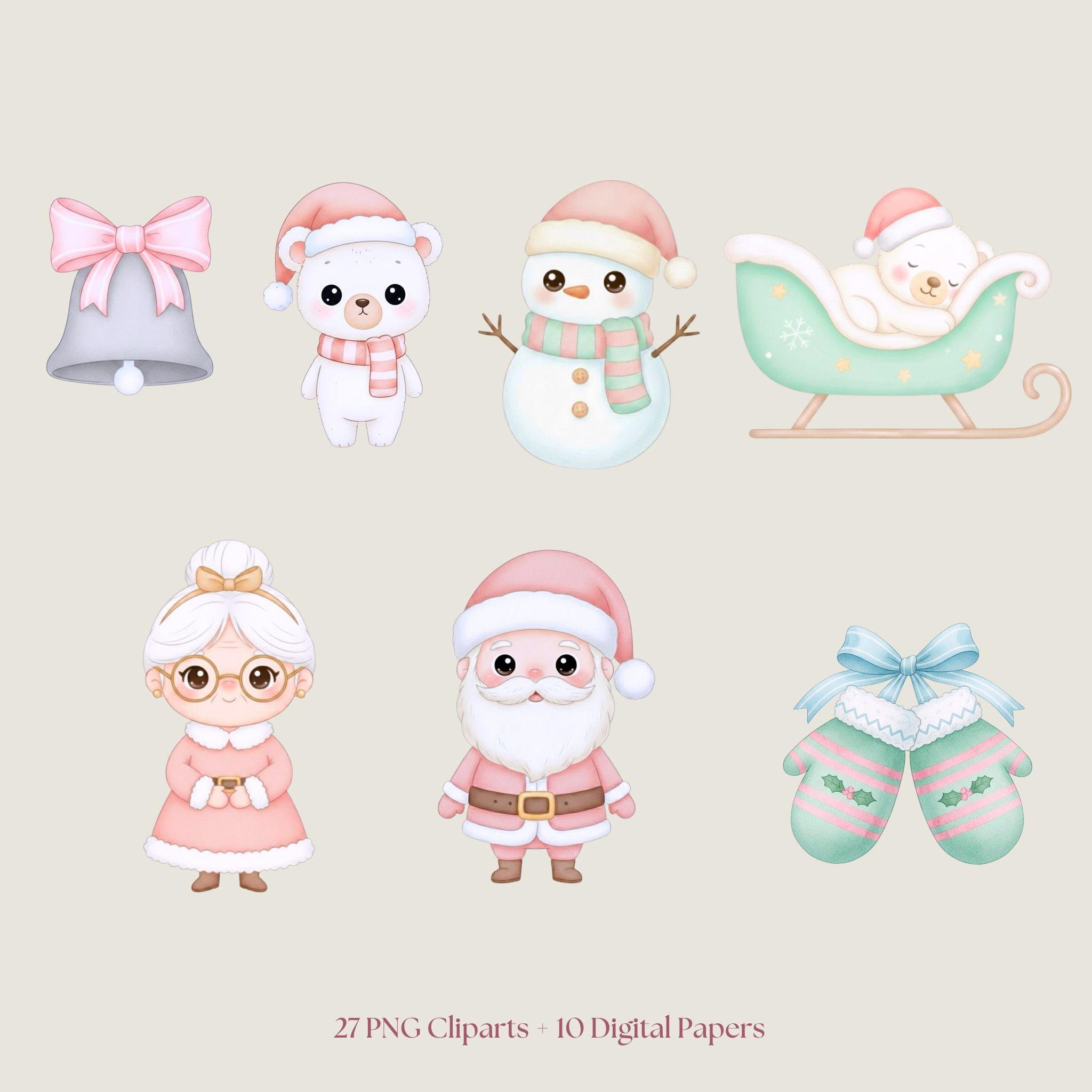 Cliparts Navidad Pastel
