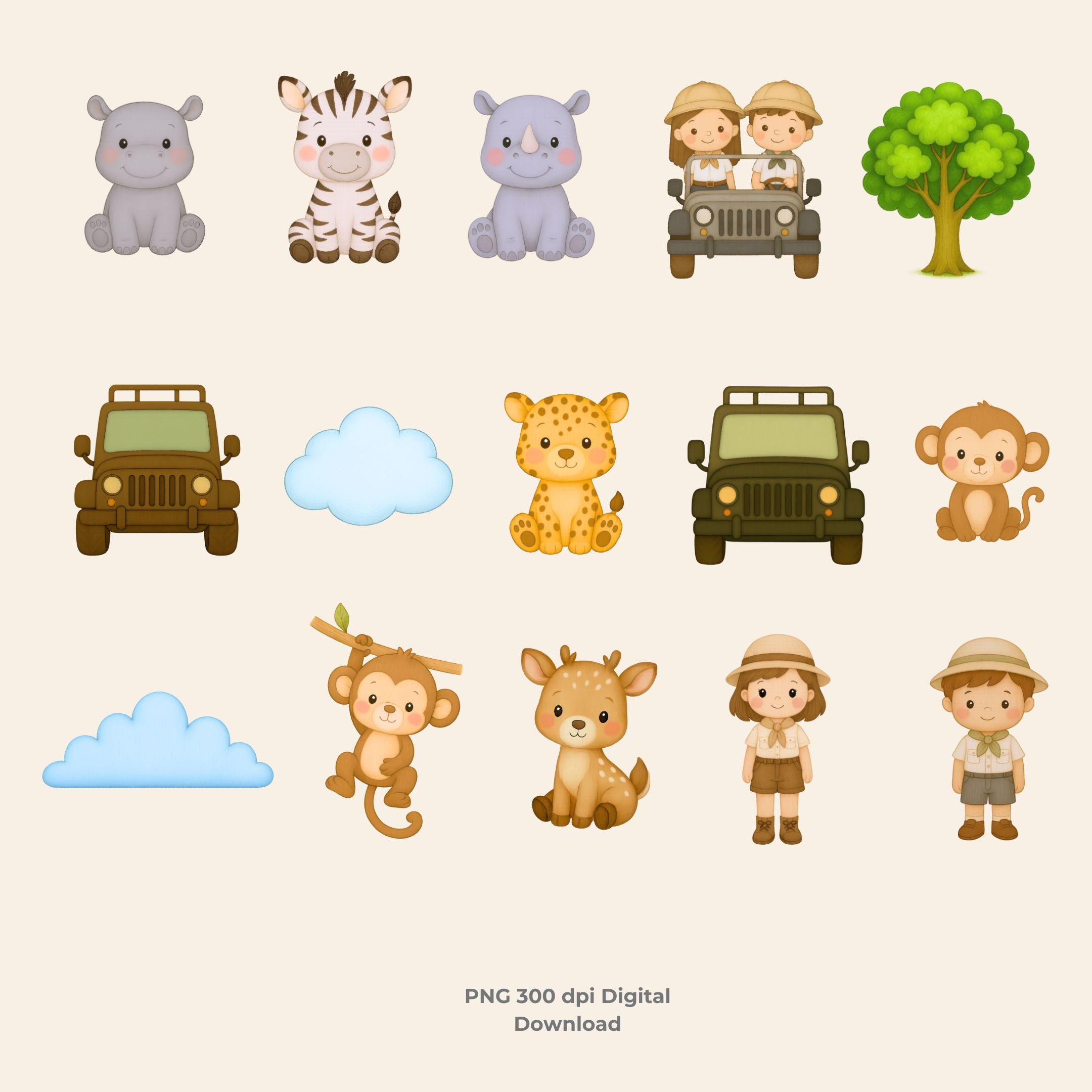 Cliparts Animalitos de la Selva