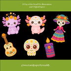 Cliparts - Kawaii day of the dead bundle