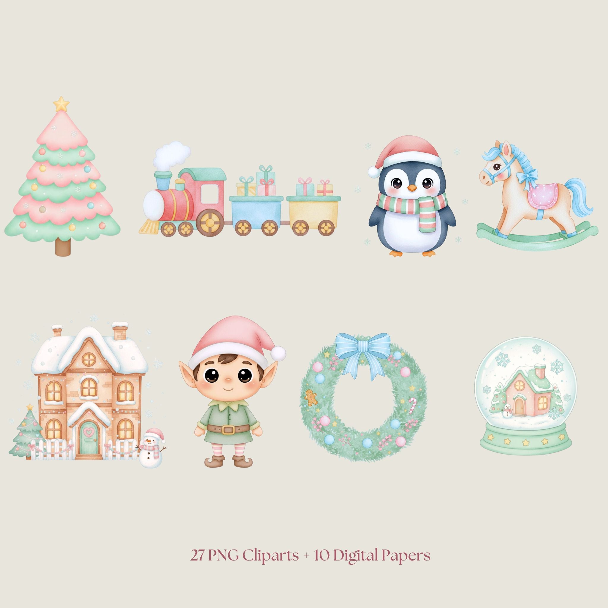 Cliparts Navidad Pastel