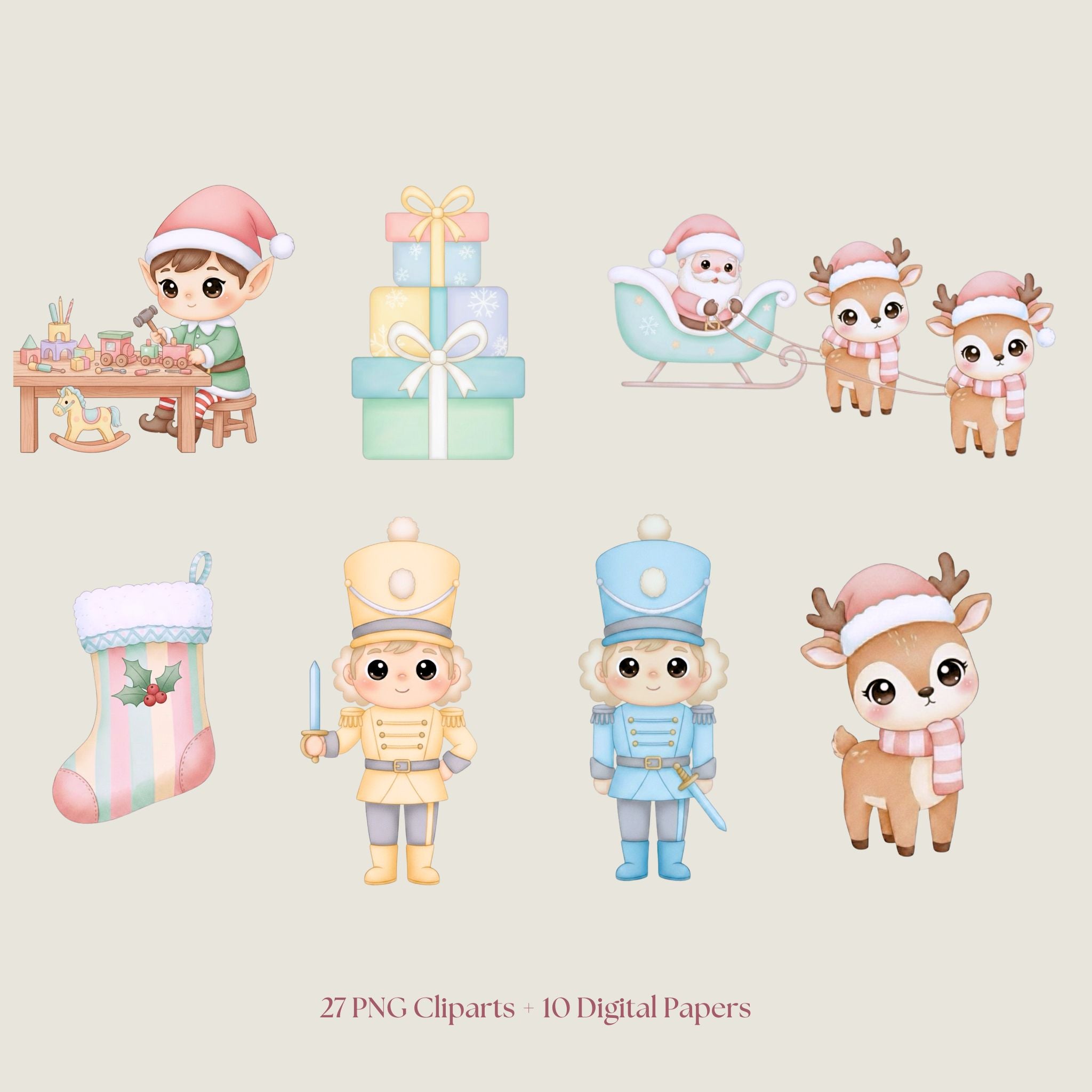 Cliparts Navidad Pastel