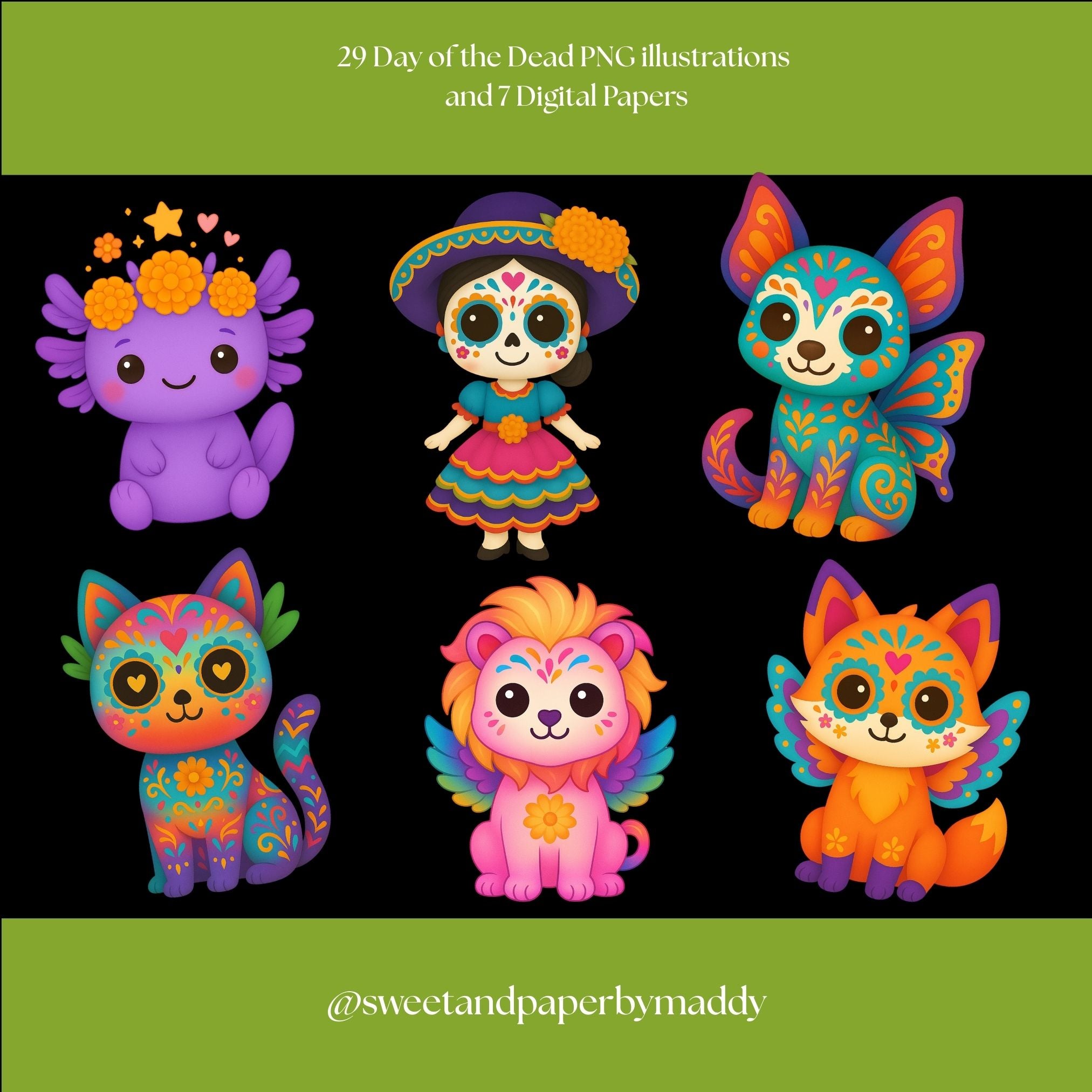 Cliparts - Kawaii day of the dead bundle