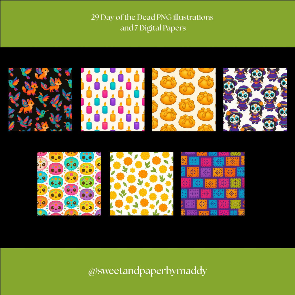 Cliparts - Kawaii day of the dead bundle